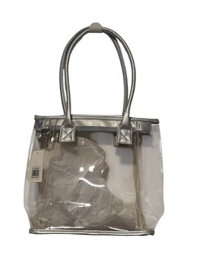 Clear Silver-Trim Tote Bag - Women NWT